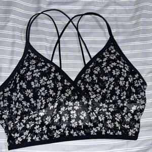 Gilly Hicks Black and White Floral Bralette